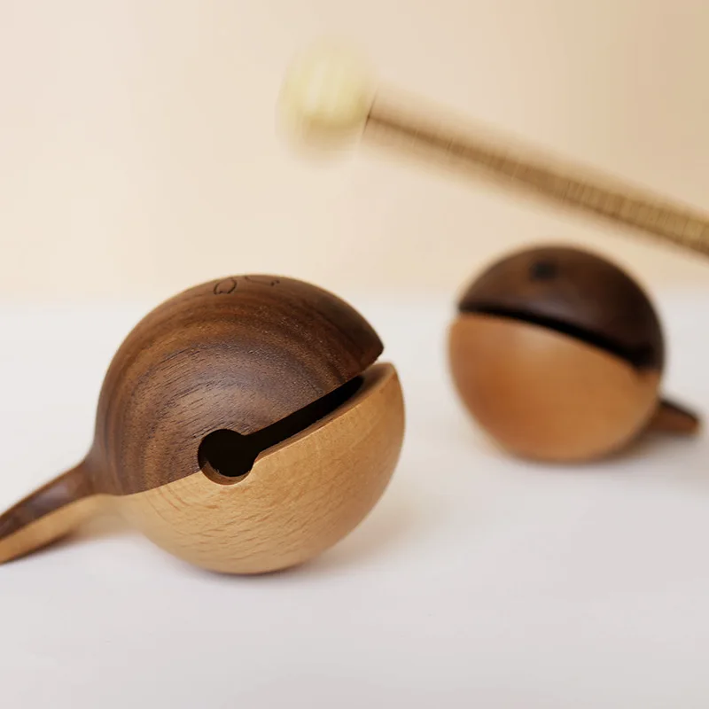 Black Walnut Percussion Instruments Quiet Decompression Wooden Fish Office Desktop Decor Ornaments Gift Friends Exquisite Gift