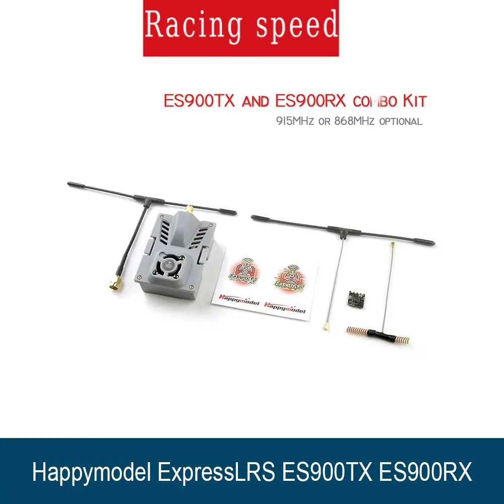 

HappyModel ELRS ES900TX/ES900RX Модуль дальнего действия 915/868 МГц, совместимый с Radiomaster TX16S и перемычкой T12/T18 для FPV дальнего действия
