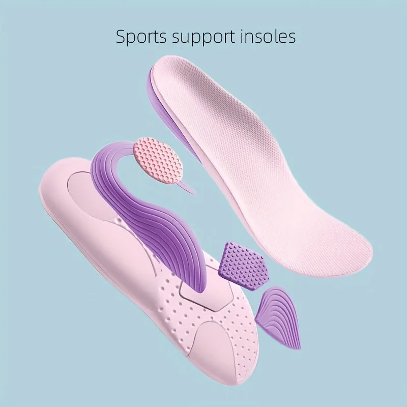 Sports Insoles for Shoes Massage Insoles Arch Support Shoes Pads Breathable Shock Absorbant Cushion Running Insoles