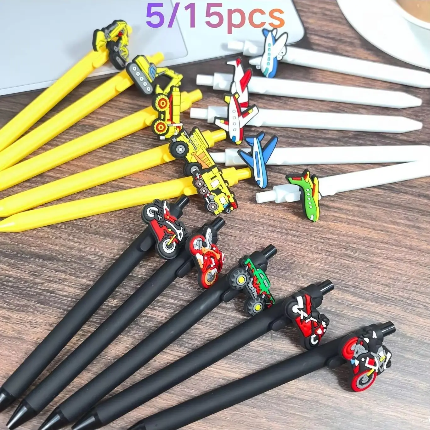 Cool Motorcycle Soft Rubber Sticker Neutral Pen Creative Motorcycle Shape Ballpoint Pen Student Gift Pen