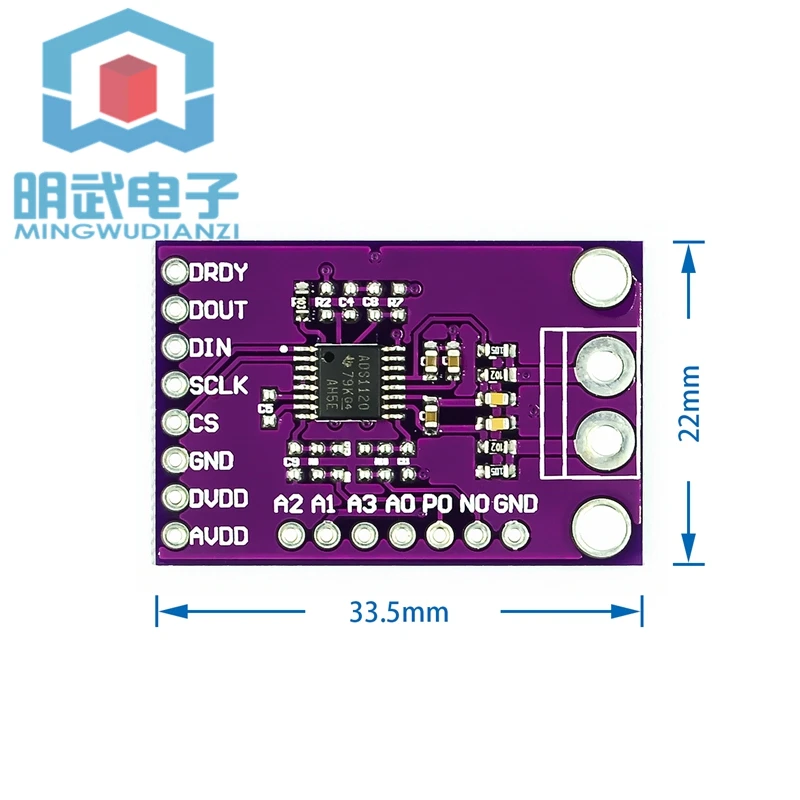 MCU-1120 K-type Thermocouple Module ADS1120 high-precision 16-bit analog-to-digital Converter ADC