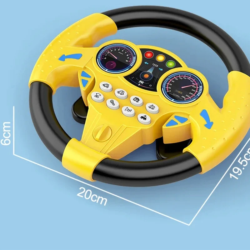 Infant Shining Eletric Simulation Steering Wheel Toy with Light Sound Kids Early Educational Stroller Steering Wheel Vocal Toys