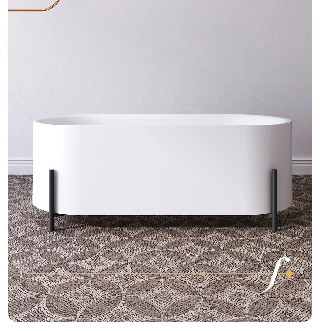 Акриловая ванна со штативом для небольшой квартиры, дома, кровати и завтрака, овальная ванна в стиле ретро