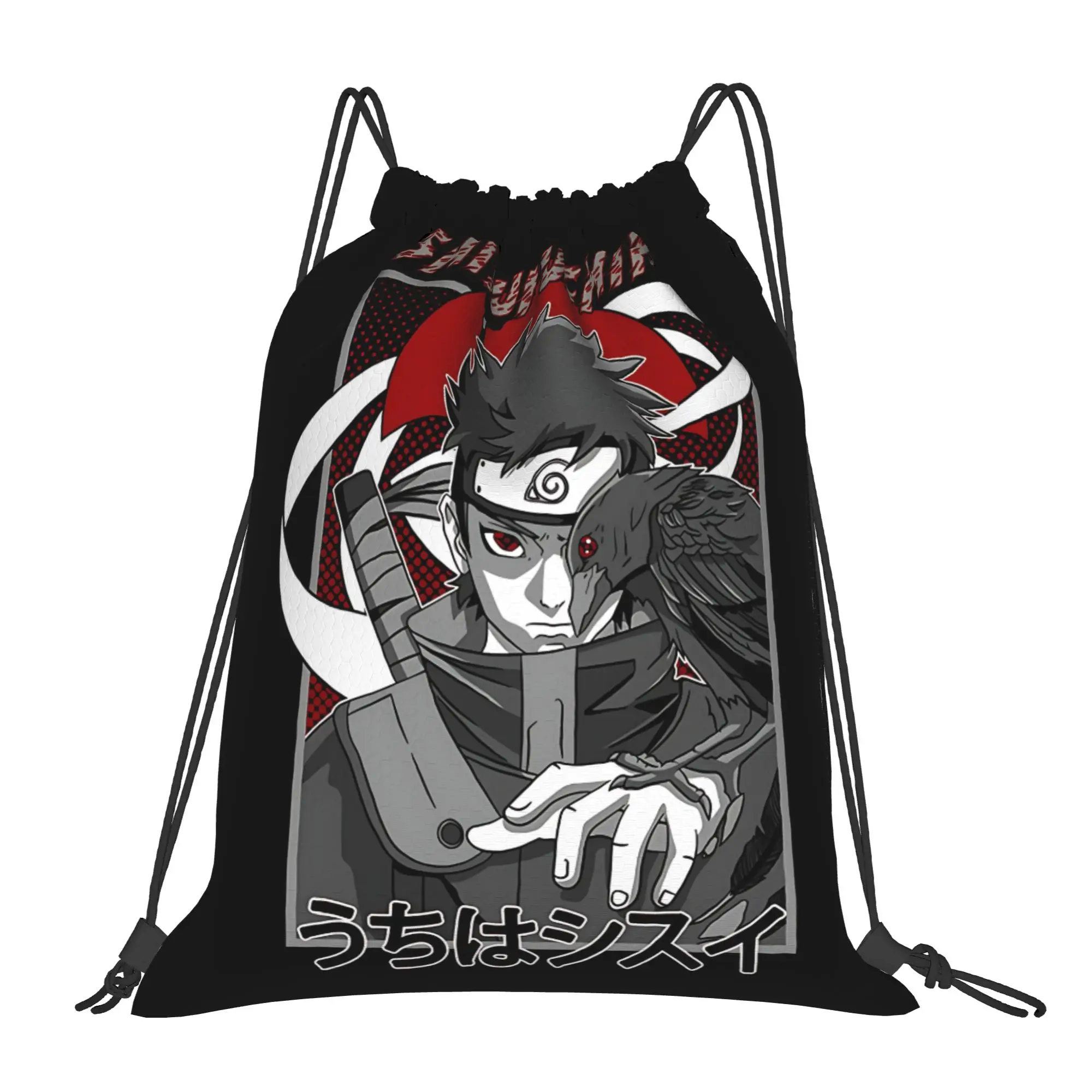 bag Pouch Naruto anime comic  Drawstring Bags Hiking Pouch Print Backpack Boy Girls School Shoe Bag