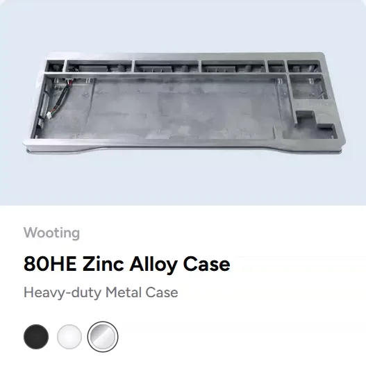 Official Wooting 80HE Zinc Alloy Metal Case Set, Premium Heavy Duty Housing, Free Original Keyboard Travel Bag
