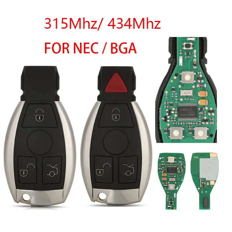 For Mercedes Benz Year 1997-2014 ALL MODELS Supports Original NEC and BGA 315MHz / 433MHz 3 Buttons with LG