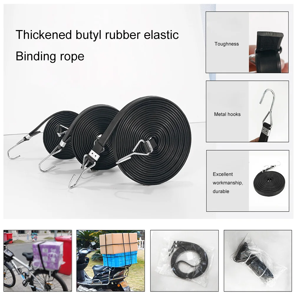 

2.5M/3.5M/5M Bungee Cords with Hooks Extra Long Bungee Strap Ropes Strong Elastic Rope Heavy Duty Luggage Bungee Cord Fixed Band