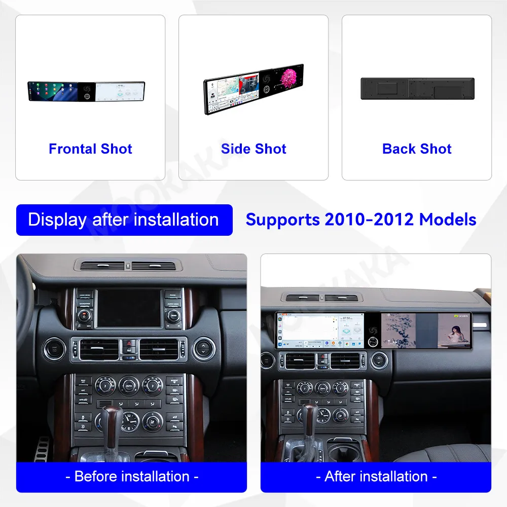 Android 13 For Range Rover Executive 2010 2011 2012 Dual Screen Car Radio Multimedia Player Navigation GPS Carplay WIFI DSP 4G