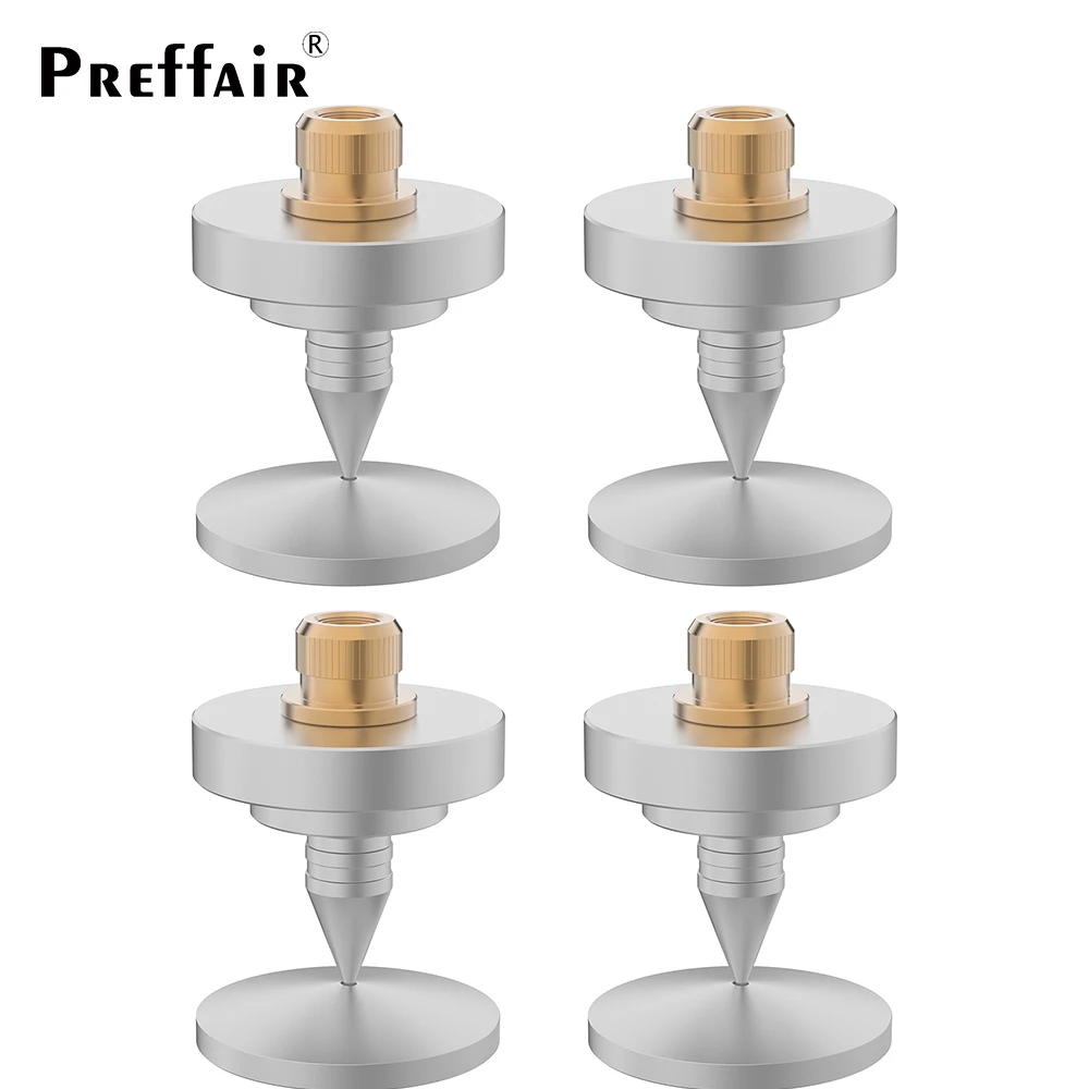 SP3547 Pack of 4 Height-Adjustable Speaker Spikes Speaker Vibration Damper with Spikes Pads for HiFi Devices and Speakers (M8 ）