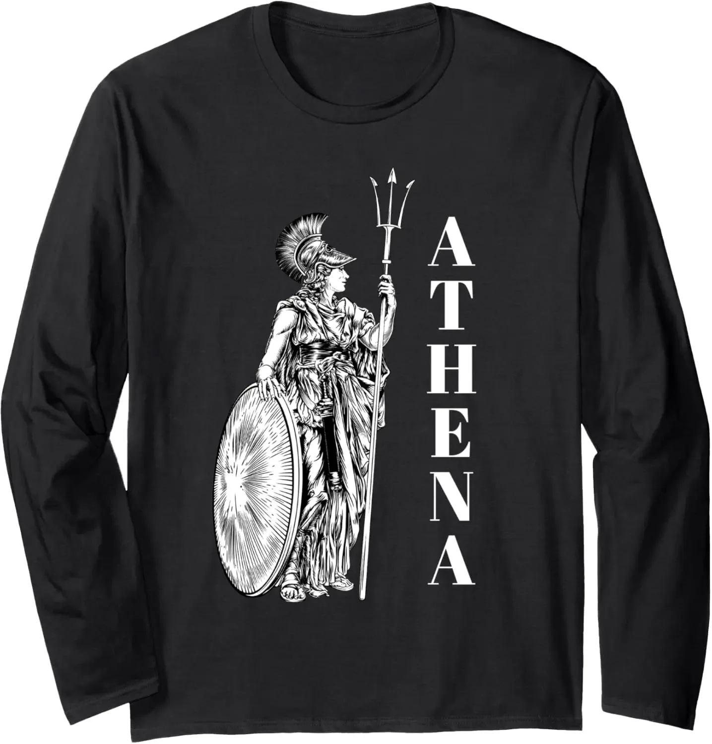 Athena Goddess of Wisdom - Greek Mythology T-Shirt 100% Cotton O-Neck Long Sleeve Summer Casual Mens T-shirt Size S-3XL