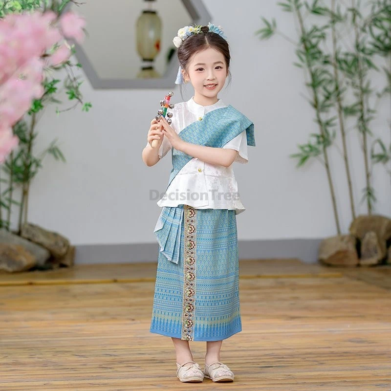 

2025 kids thailand clothing fashionable popular characteristic dai minority garment children's performance ethnic clothes