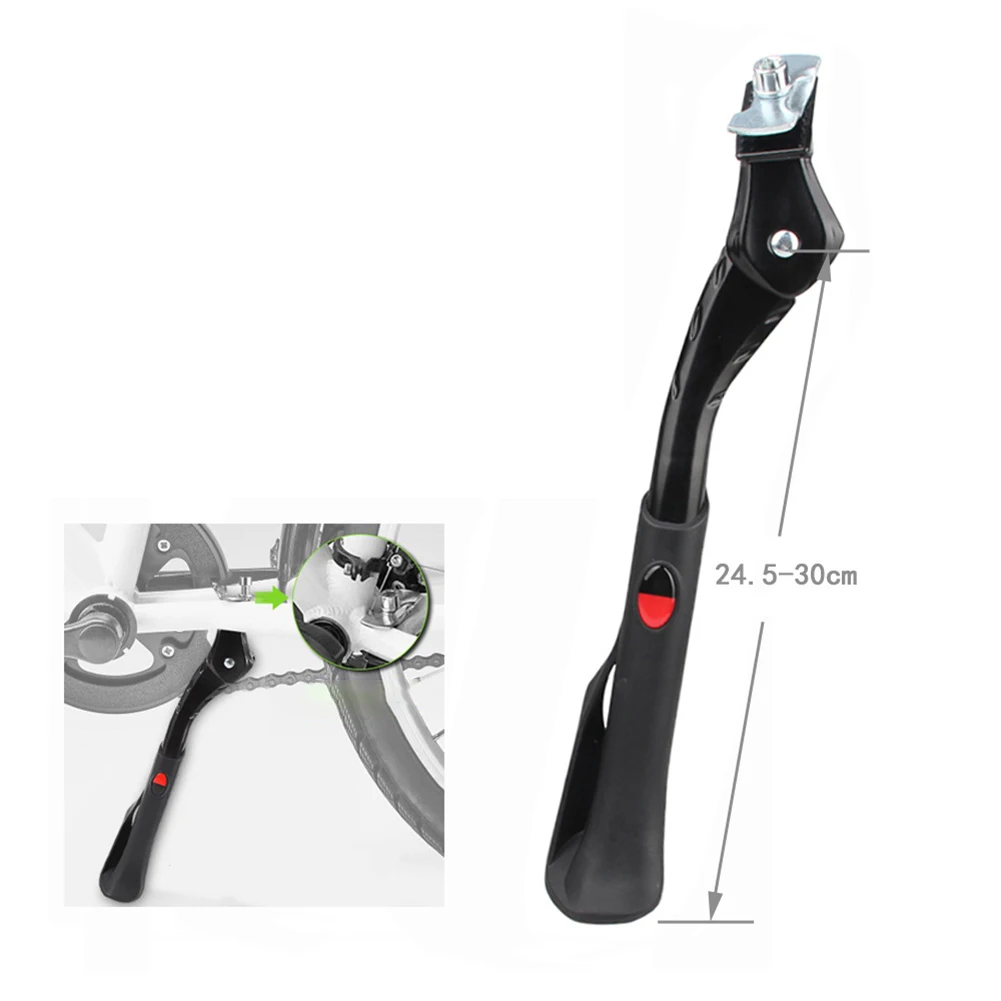 

Adjustable Kickstand 26.5-33.5cm Road Bike Kickstand High Quality Material 410g Weight Adjustable Center Clamping Aluminum Alloy