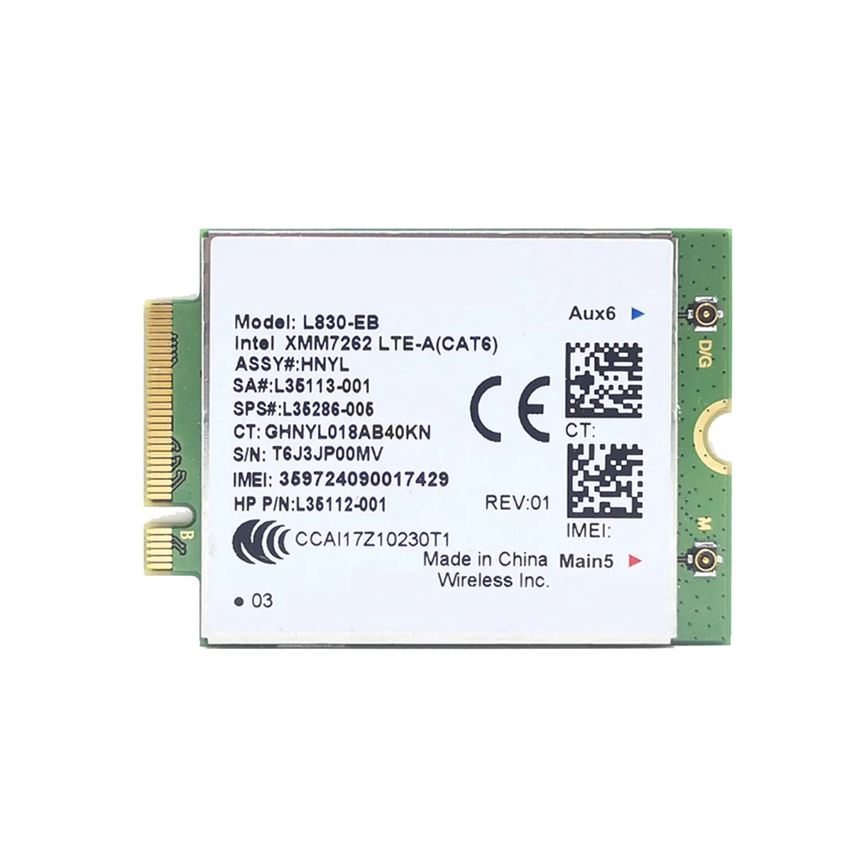 For HP L830-EB WIFI Card 4G LTE L830 L35286-005 7262 LTE Module Cat6 300Mbps for HP 640 650 G5 840 846 850 G6 X360