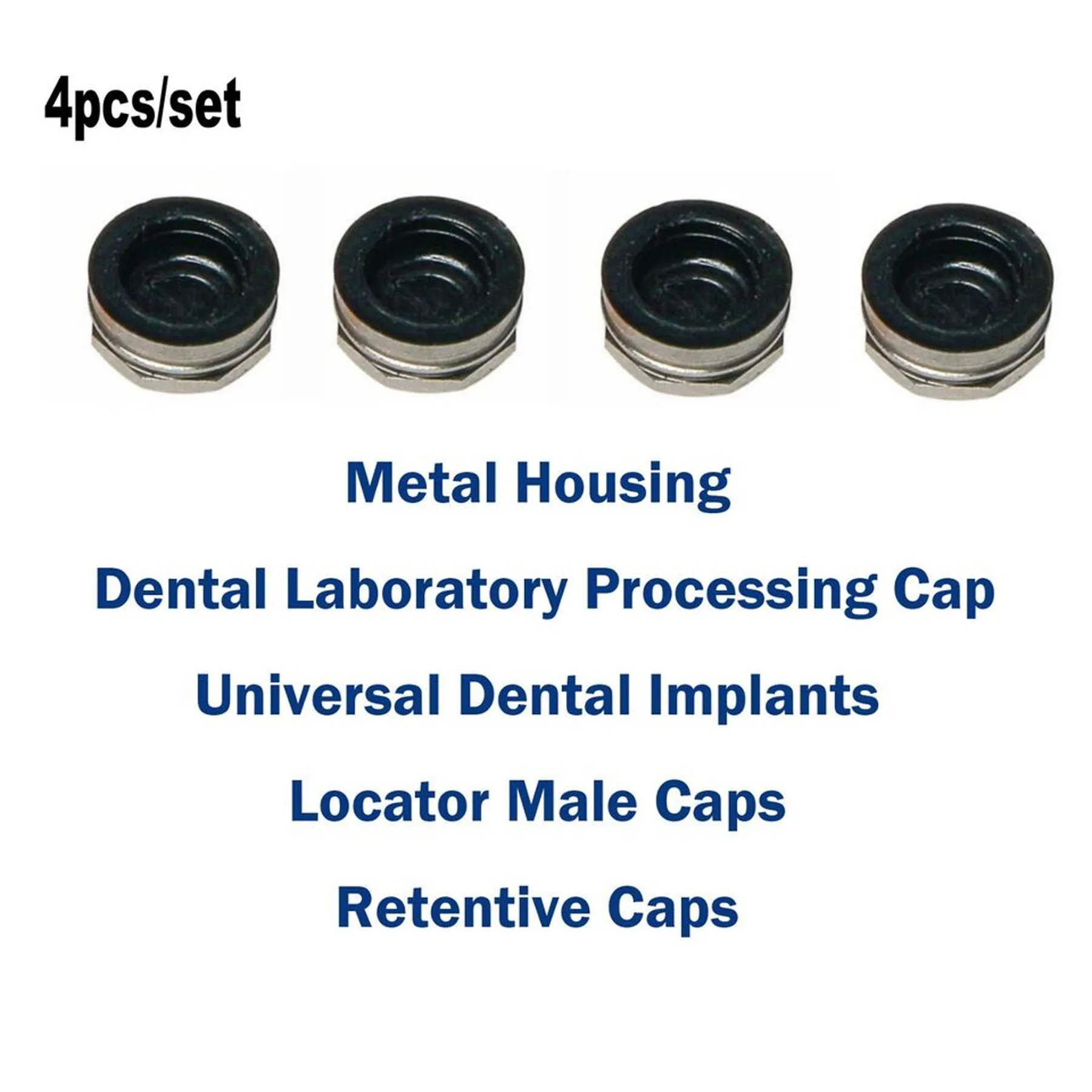 Dental Implant Overdenture Locator Core Tool Metal Male Caps Housing Retention Core Tool Block-Out Spacer