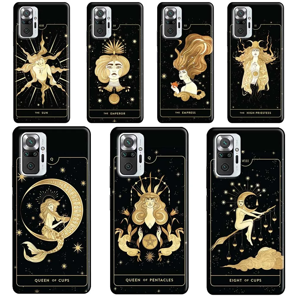 Witches moon Tarot Mystery totem Case For Xiaomi Redmi Note 12 Pro 11 8 9 10 Pro 9S 10S 11S 12S Redmi 12C 10C 9C 10A Cover