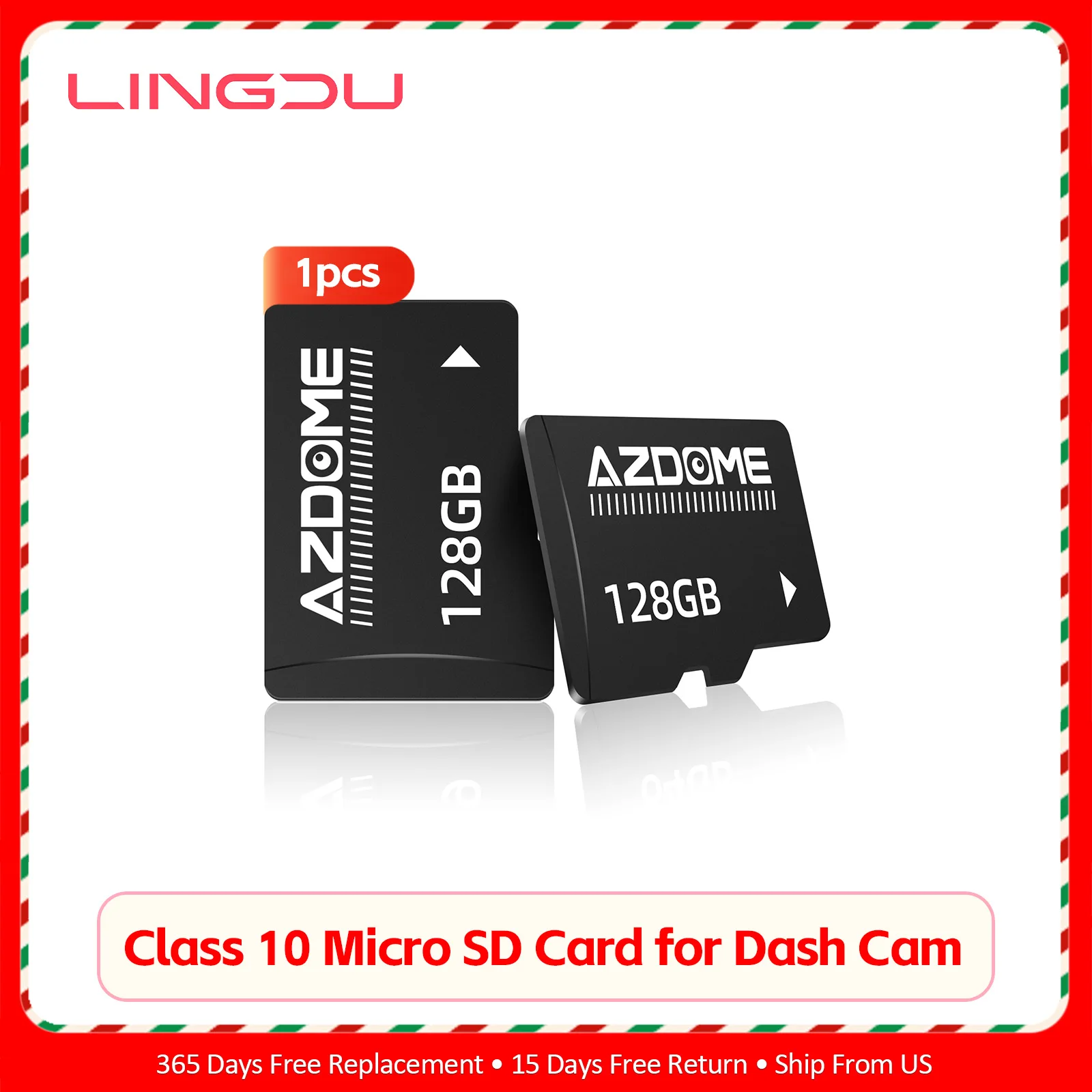 

Карта памяти AZDOME 128 ГБ microSDXC, высокоскоростная TF-карта для видеорегистраторов, класс 10
