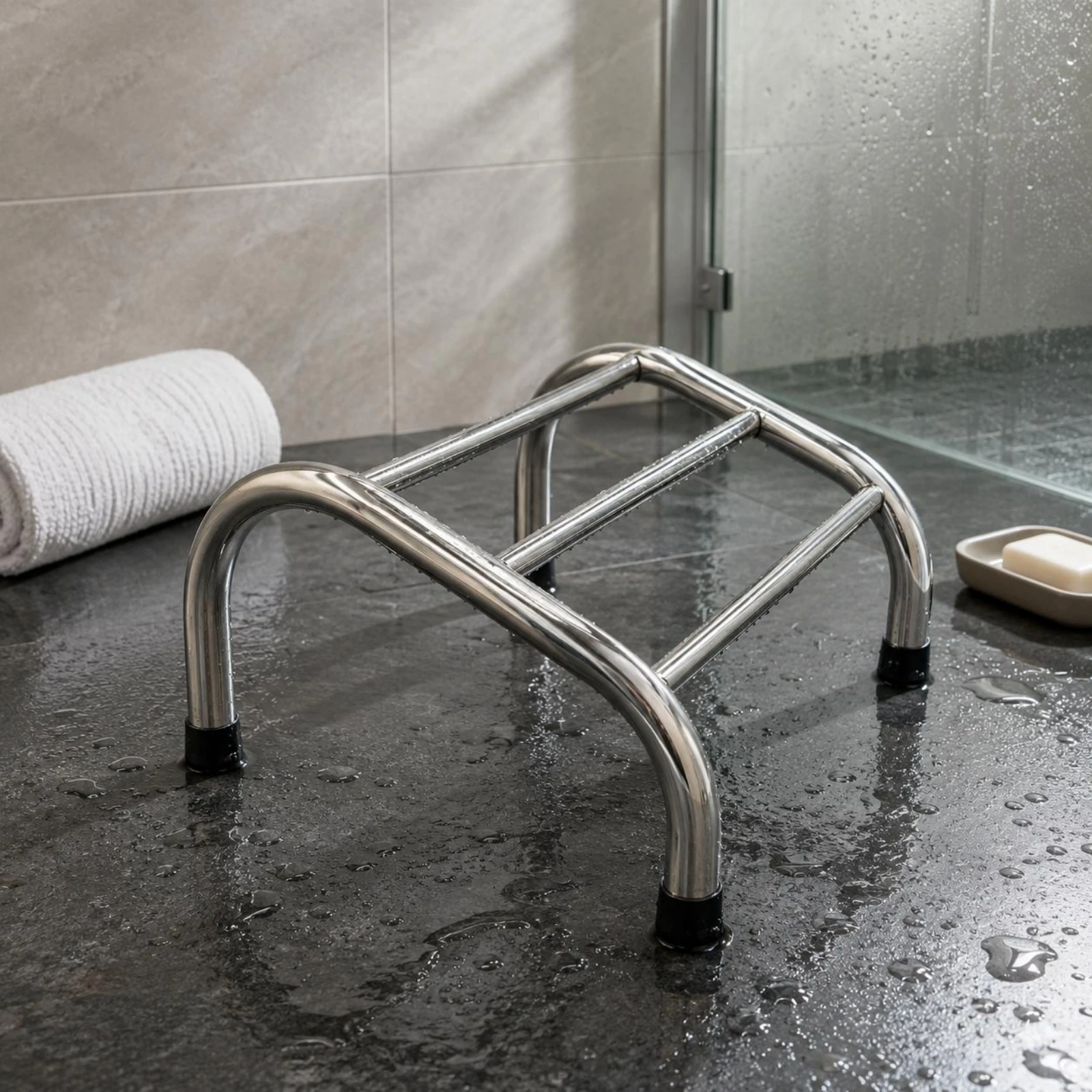 Salon Footrest Non-Slip Stainless Steel Footrest Salon Chair Foot Rest Long-Lasting Practical