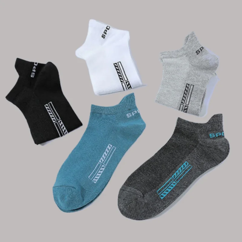 Chaussettes basses en coton pour hommes et femmes, chaussettes courtes, chaussettes de bateau de sport décontractées, maille respirante, tendance douce, rinçage, haute qualité, mode, 5/10 paires