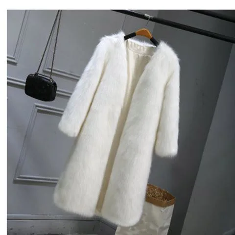 2025 vêtements pour femmes mi-long fausse fourrure de renard manteau de fourrure hiver nouveau 1205