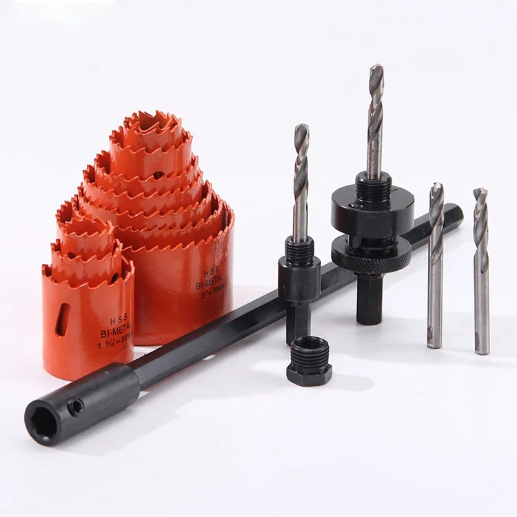 

Bi-Metal Hole Saw Kit 14Pieces Fast Cut Clean Smooth and Precise Holes Through Metal Wood Plastic Drywall