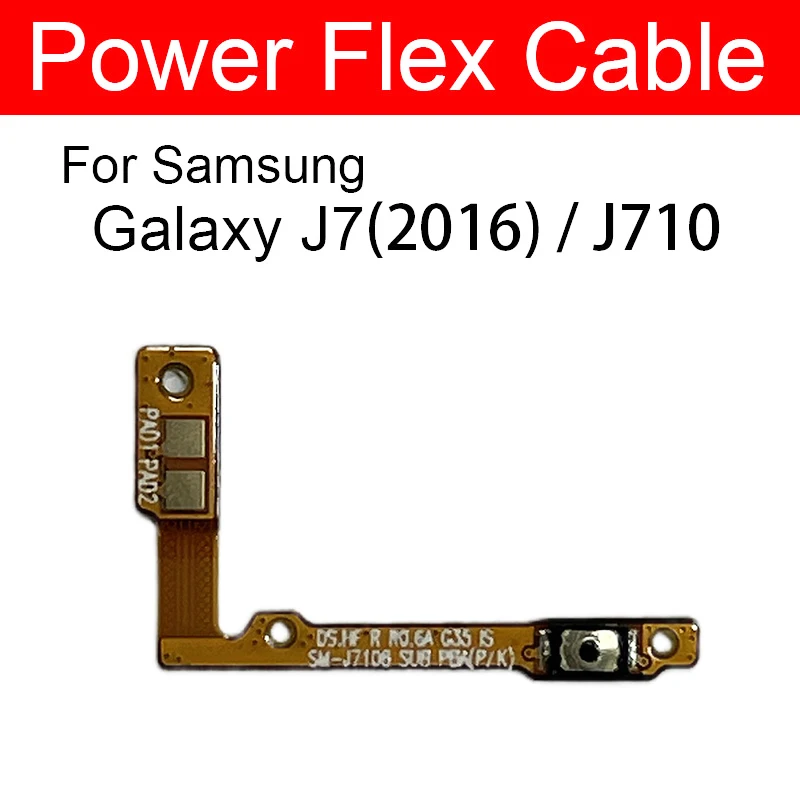 Power On/off Button Flex Cable FPC For Samsung Galaxy J7(2016) SM-J7108 J7108 J710F Side Key Control Phone Replacement Parts