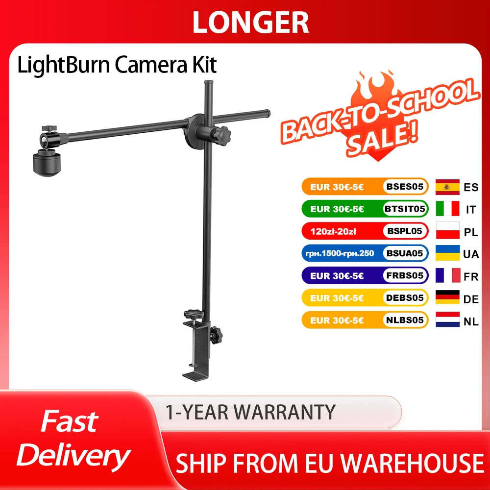 مجموعة كاميرا LightBurn لفترة أطول لنقش الليزر ، التصوير الدقيق ، دقة عالية الدقة 5 ميجابكسل ، تحديد المواقع التلقائي ، معاينة العمل ، تتبع الصور #1
