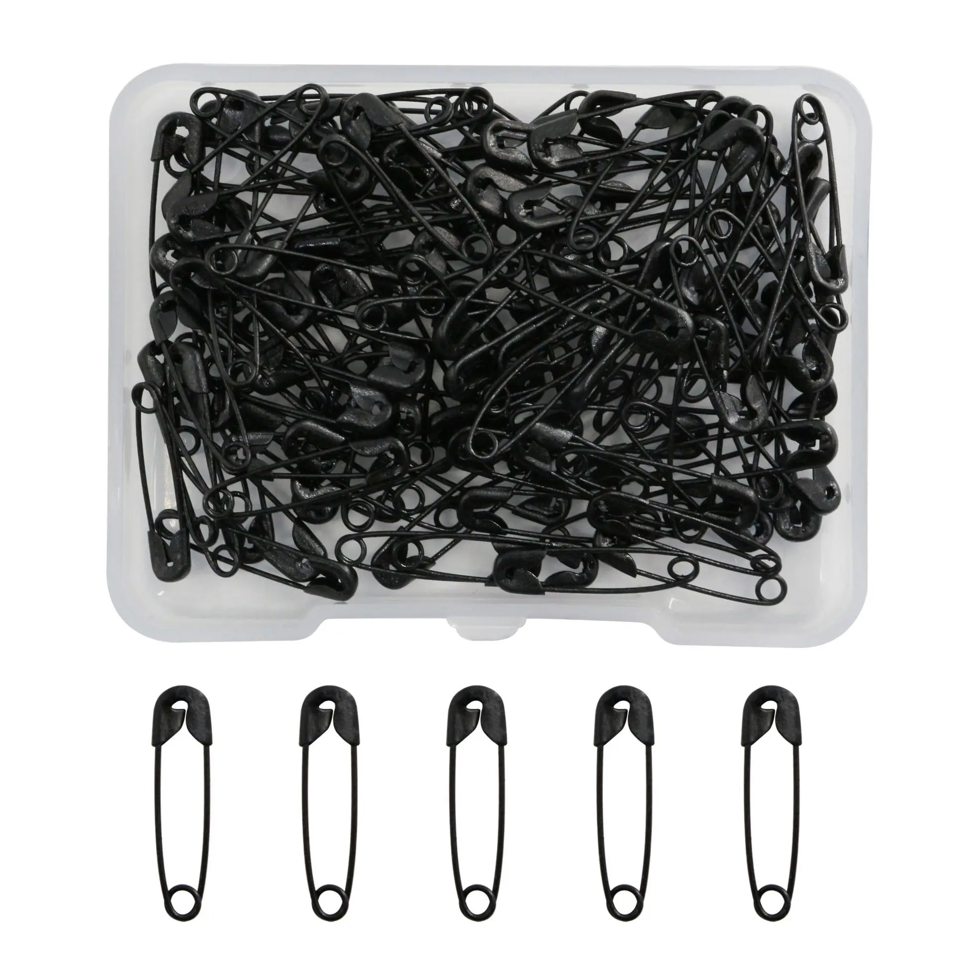 120Pcs Safety Pins Colored Safety Pins Metal Safety Pins with Storage Box Small Safety Pins for Clothes DIY Crafts Sewing Home