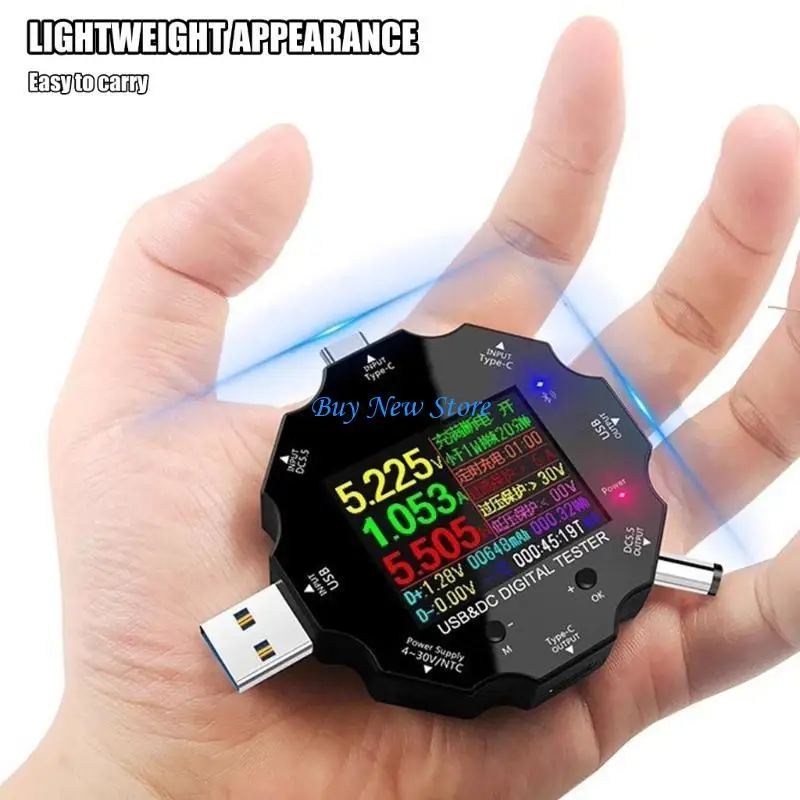 

20CE UD18 Portable USB C Digital Multimeter Current Tester for Type C Devices
