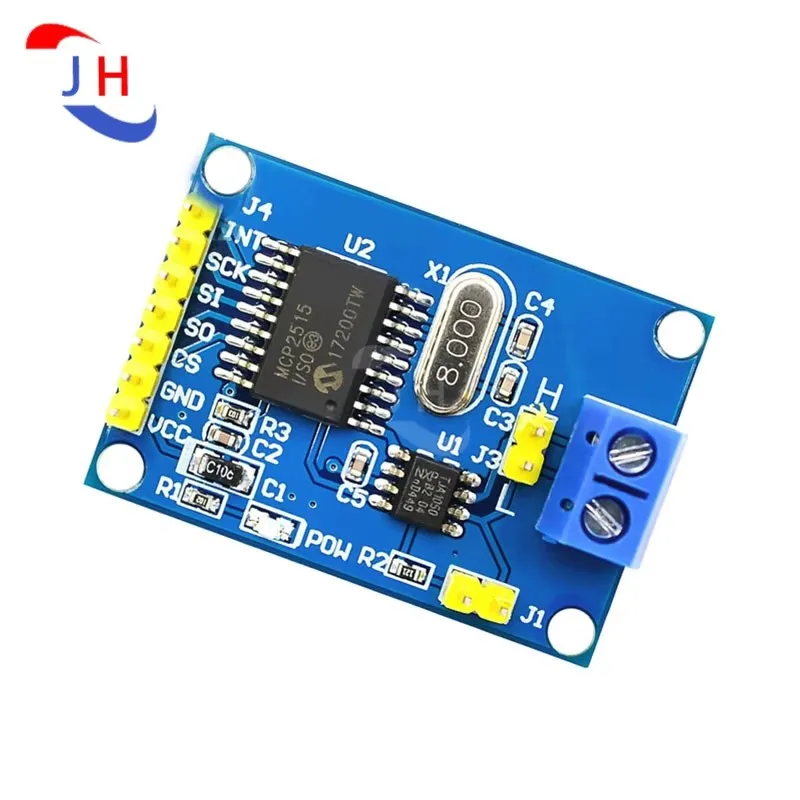 1-2 قطعة MCP2515 وحدة يمكن حافلة مجلس TJA1050 استقبال SPI ل 51 MCU ARM تحكم واجهة وحدة لاردوينو تيار مستمر 5 فولت MCP 2515