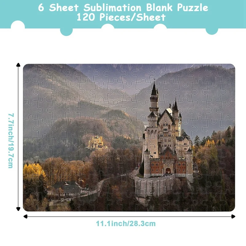 AA58 Sublimation Blanks Puzzles DIY Blank Puzzle for Sublimation Transfer Thermal Transfer Heat Press Printing Crafts A4