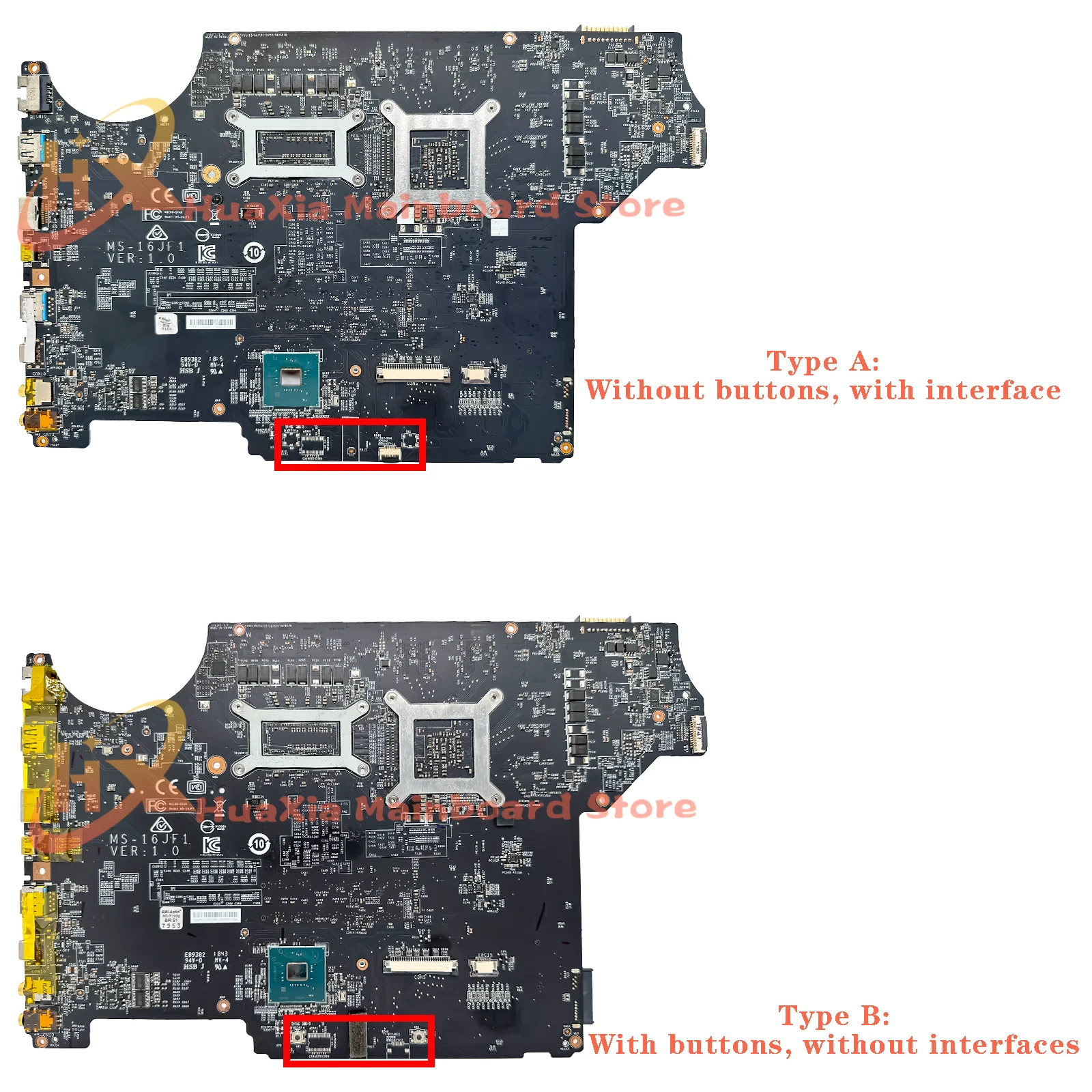 Mainboard For MSI MS-16JF1 MS-16JF GV62 Laptop Motherboard i5 i7 8th Gen GTX1050/GTX1050Ti-V2G/V4G