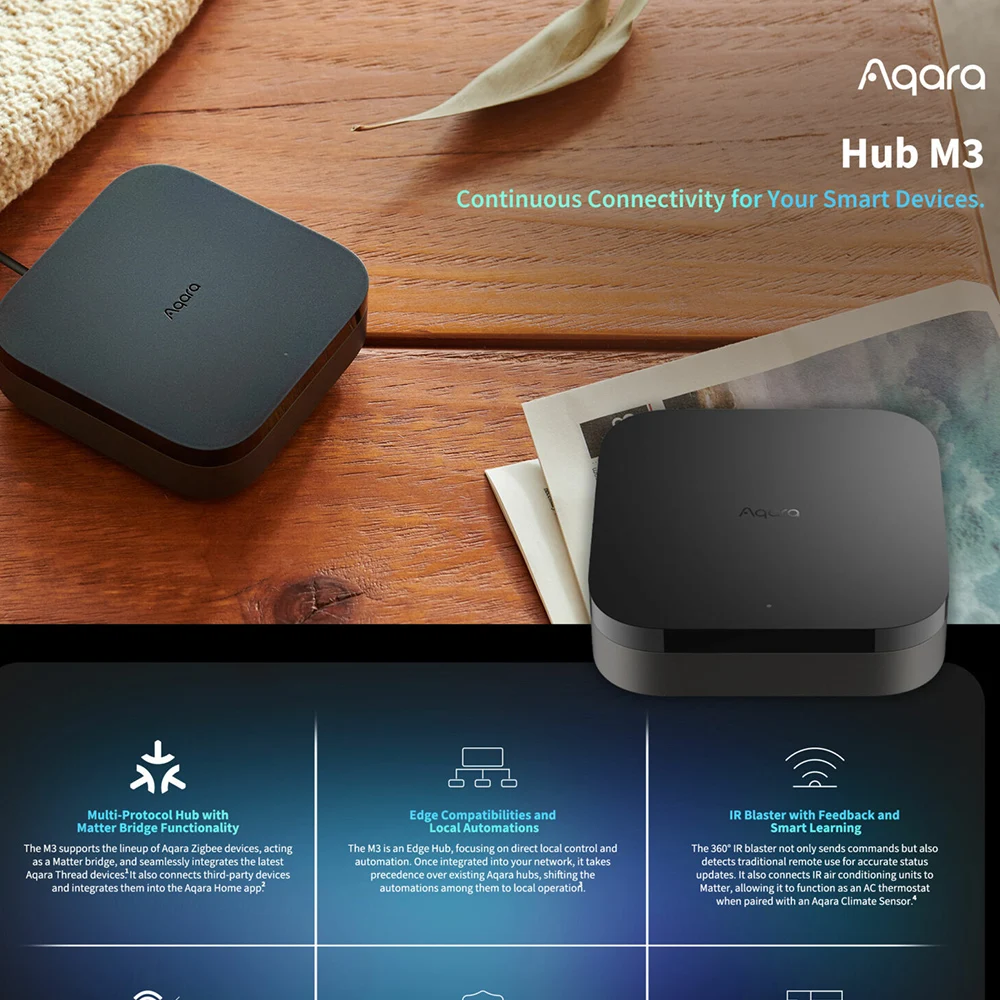 China Version Aqara Smart Hub M3 Zigbee 3.0 Easy Install Max Support 127 devices for Smart Home Center Work HomeKit Aqara APP