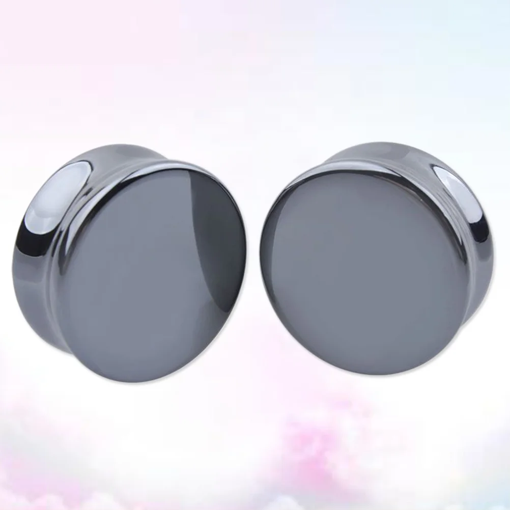 

1Pair 25Mm Natural Stone Tunnels Body Jewelry For Weddings Banquets Stone Ear Plugs Tunnel Gauges Ear Expanders