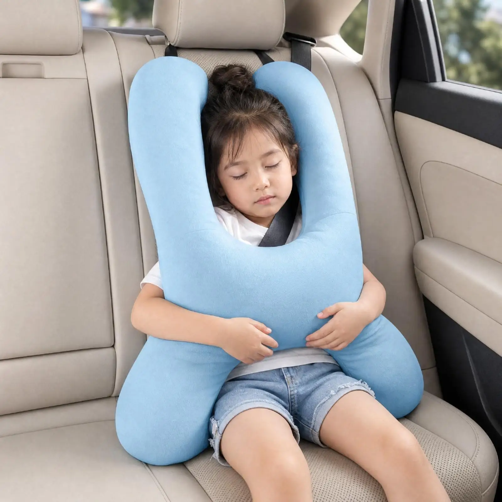 Kids Travel Pillow for Car Seat Memory Foam Neck Support Child Head Cushion Soft U Shape Comfortable Vehicle Accessory
