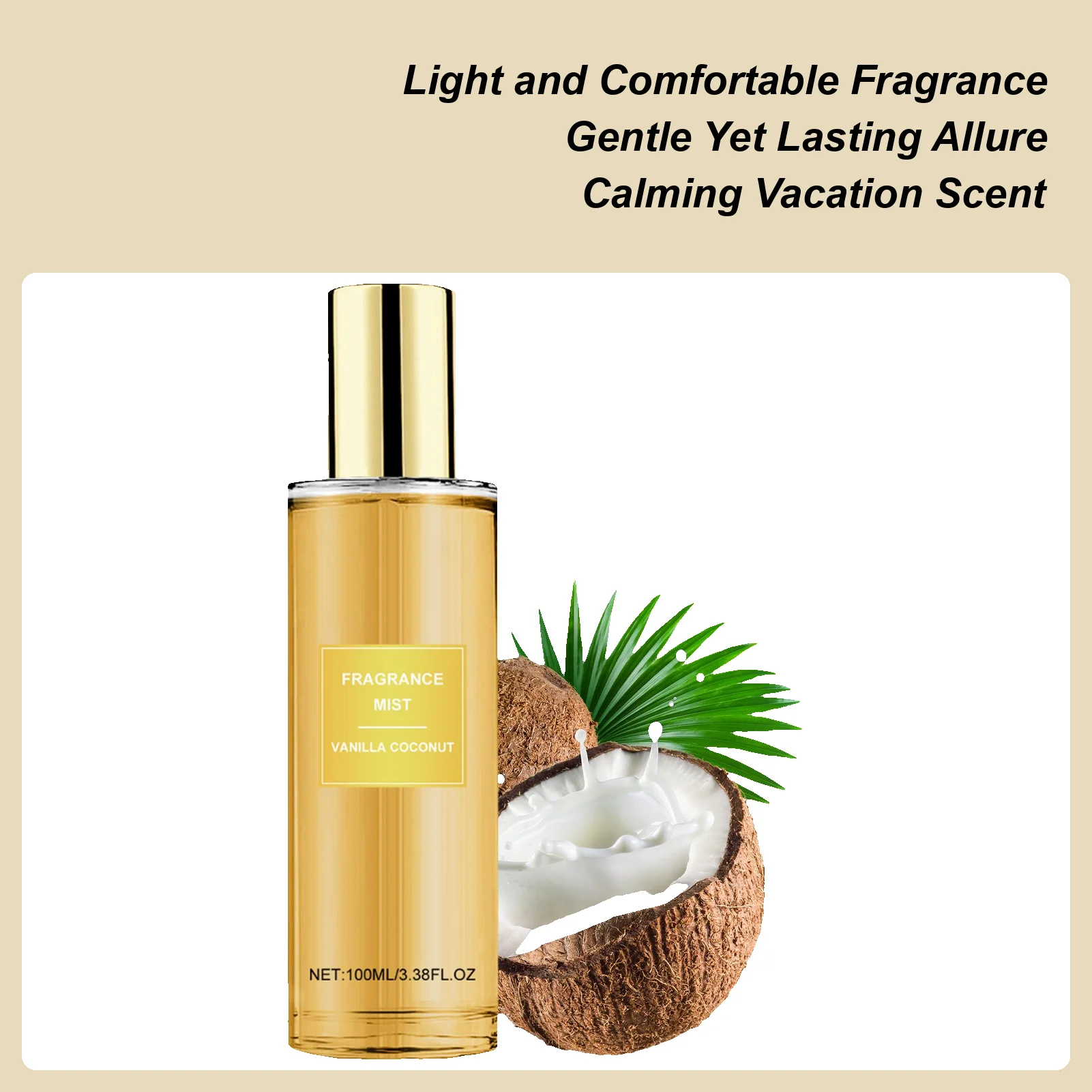 

Vanilla coconut fragrance spray Scent Luxurious Captivating Charm Booster Perfume Floral fruity refreshing body fragrance perfum