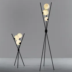 Nordic LED Floor Lamp 3D Moon Table Standing Light for Living Room Bedroom Bedside Light Tripod Lamp Loft Study Decor Desk Light