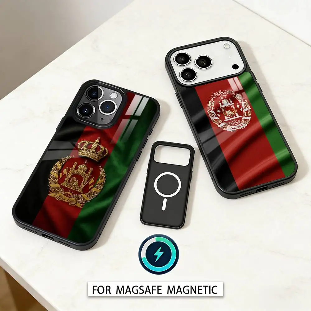 

Flag of A-Afghanistan Art Phone Case For iPhone17,16,15,14,13,12,Pro,Max,Magnetic For Magsafe Wireless Charging