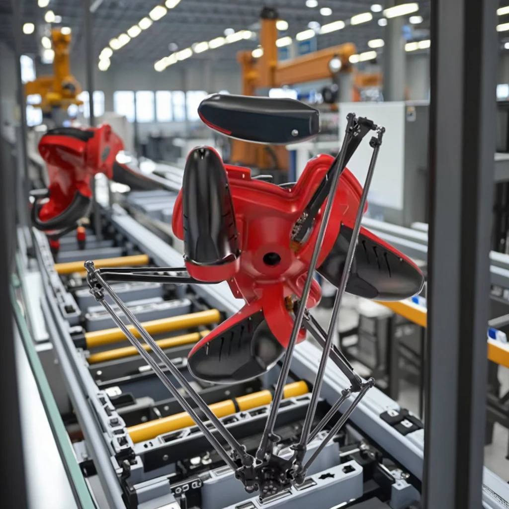 8kg Payload BORUNTE Industrial Robot Gripper Parallel Spiders Manipulator Visual System For Product Pickup Sorting