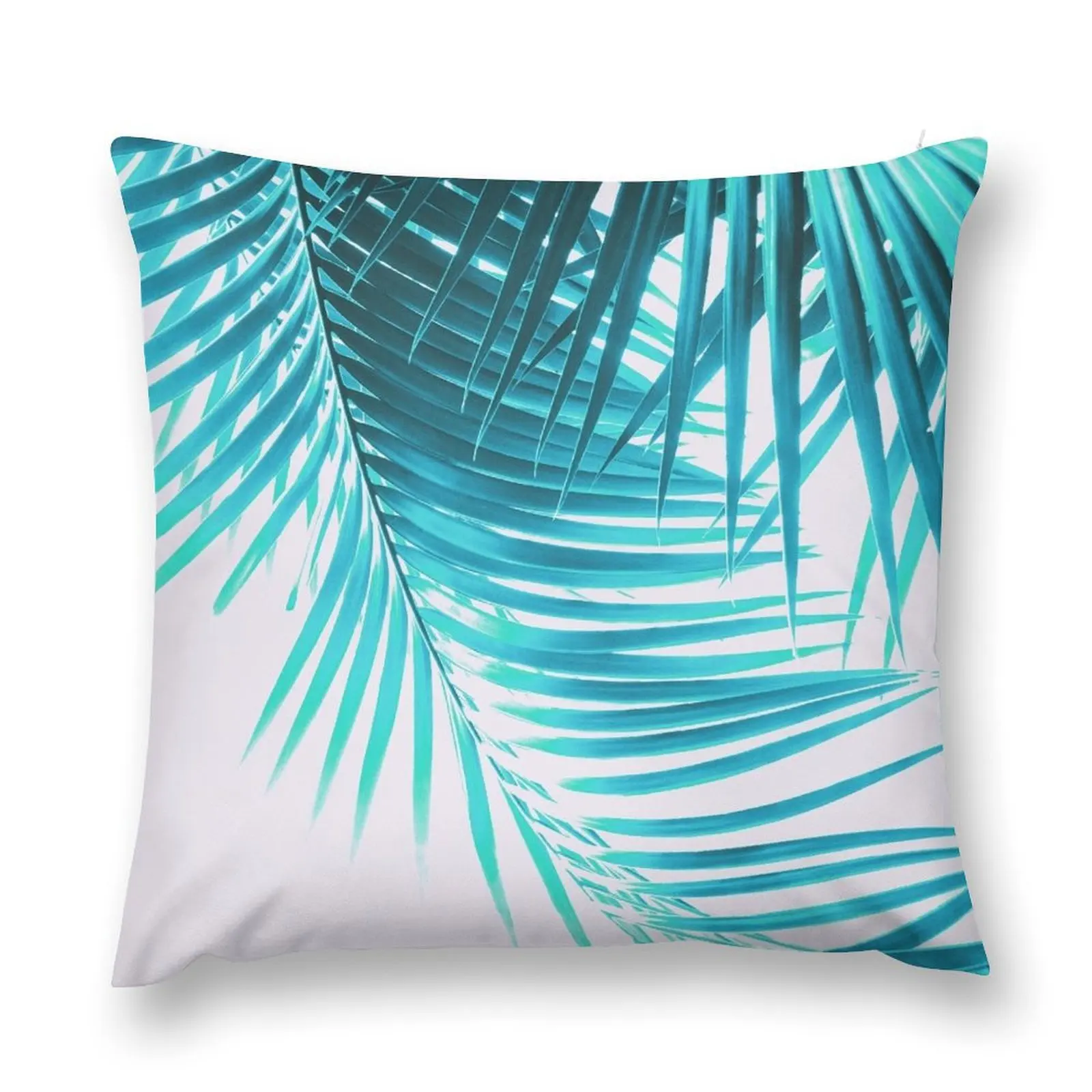 

Palm Leaves Turquoise Summer Vibes #1 #tropical #decor #art Throw Pillow Decorative pillowcase Custom Cushion Photo pillow