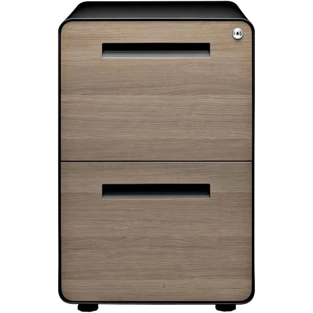 خزانة ملفات متنقلة ذات درجين من Laura Davidson Furniture Stockpile مع قفل - خزانة ملفات معدنية تحت المكتب، ملف قانوني/حرف F #6