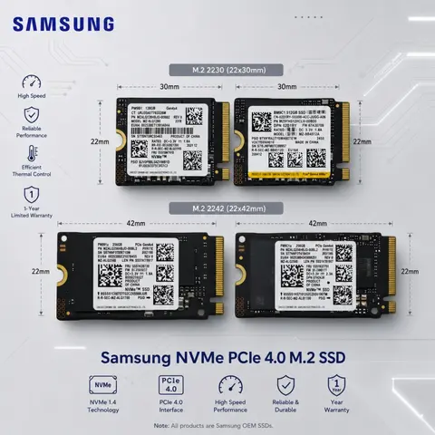 Samsung OEM PM9B1 PM9C1a PM991a BM9C1 NVMe PCIe 4.0 M.2 2230 2242 SSD High Speed Solid State Drive OEM Packaged