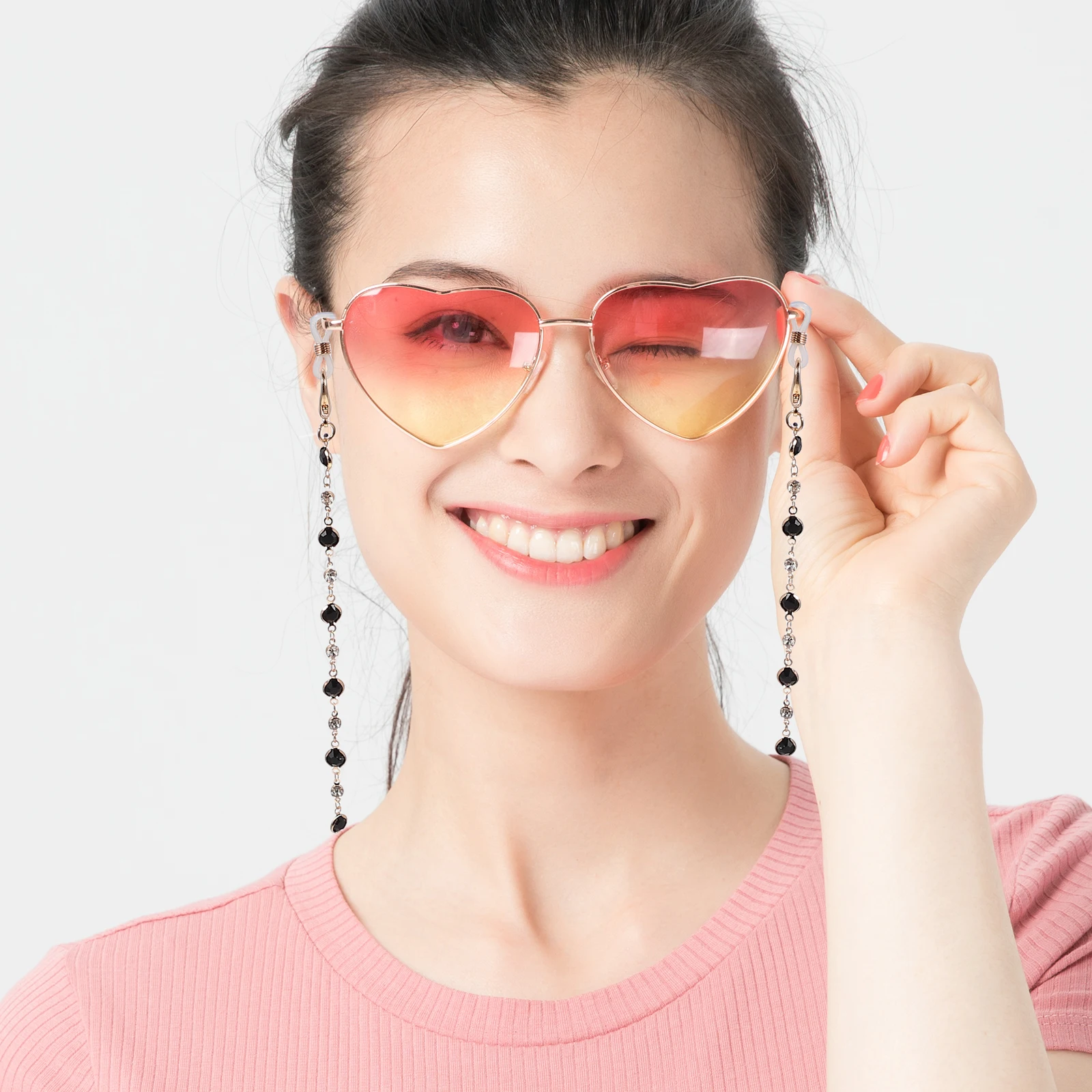 

Glasses Chain Transparent Metal Hanging Rope Anti Lost Lanyard Eyeglass Holder Strap For Glasses Stylish Design