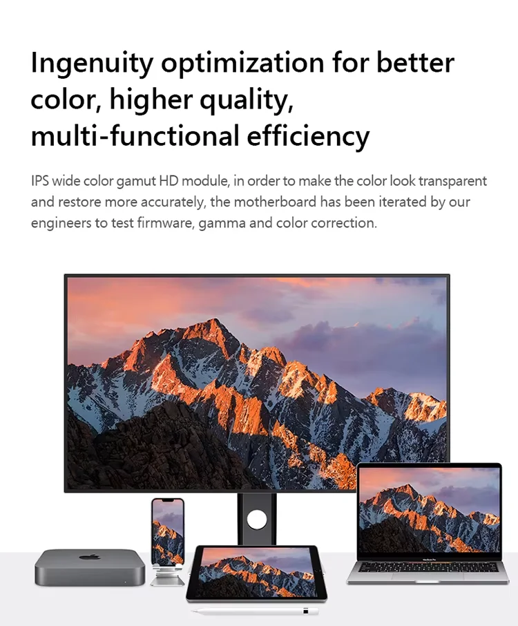 32 polegadas 4k 60hz display 10bit design profissional paleta mac computador externo tipo-c liga material de metal corpo
