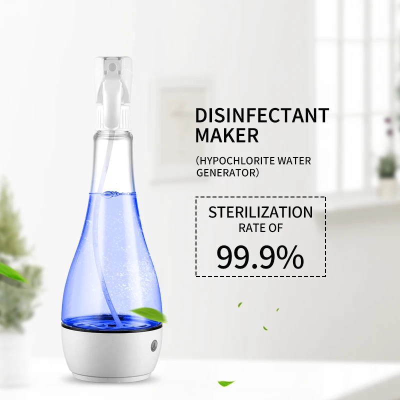 Air Antiseptic Liquid Ozone Generator Disinfection Disinfectants Sprayer Dispenser 300ML USB-charging Portable Electrolyzed