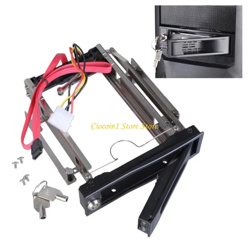 A3PC 3.5" to 5.25" Internal SSD Metal Adapter Holder Bay HDD Converter Frame for PC