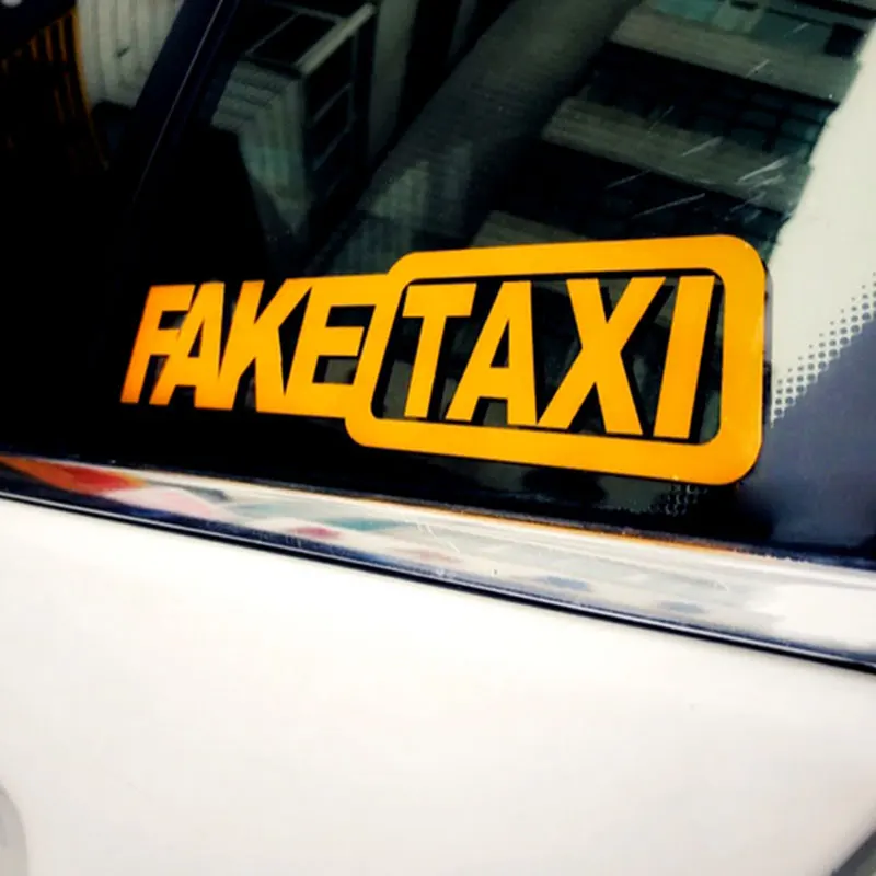 Universal FAKE TAXI Reflective Car Auto Sticker Window Van Vinyl Car Decal Self Adhesive Badge For Honda Toyota BMW Car Styling