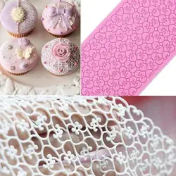 Lace Silicone Mold Sugar Craft Fondant Mat Cake Decorating Baking Tool Mould