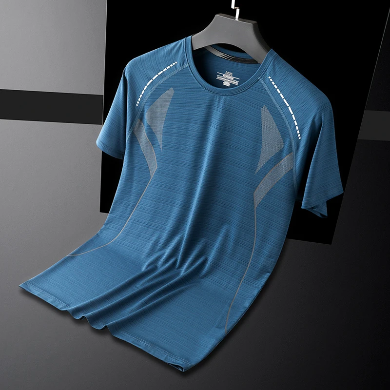 

Футболка MAROLIO Ice Feeling: комфортная, быстросохнущая, дышащая, для гольфа, бега и фитнеса, свободного кроя, с круглым вырезом, для мужчин