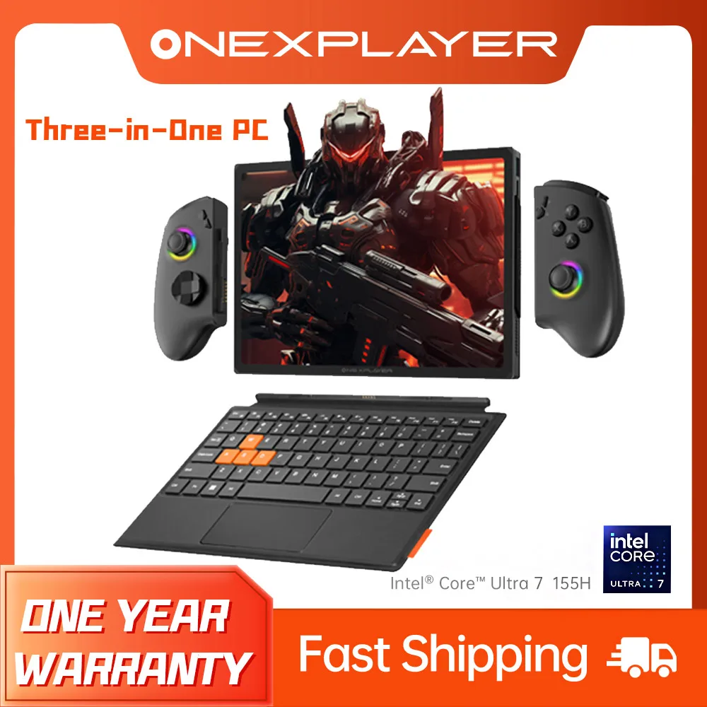 New Onexplayer OneXPlayer X1  Onexconsole 10.95 Inch Intel Core Ultra 7 155H Qculink Laptop  Replaceble D-PAD Gaming pc Laptop