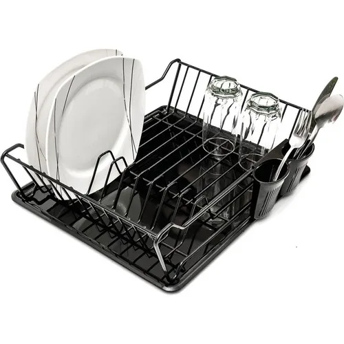 Zensan One-Eyed Plate-rack Black Pvc Coated